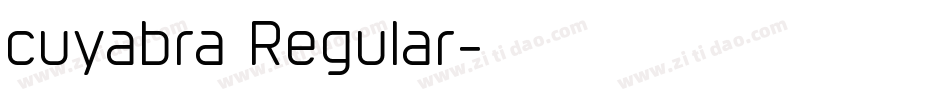 cuyabra Regular字体转换